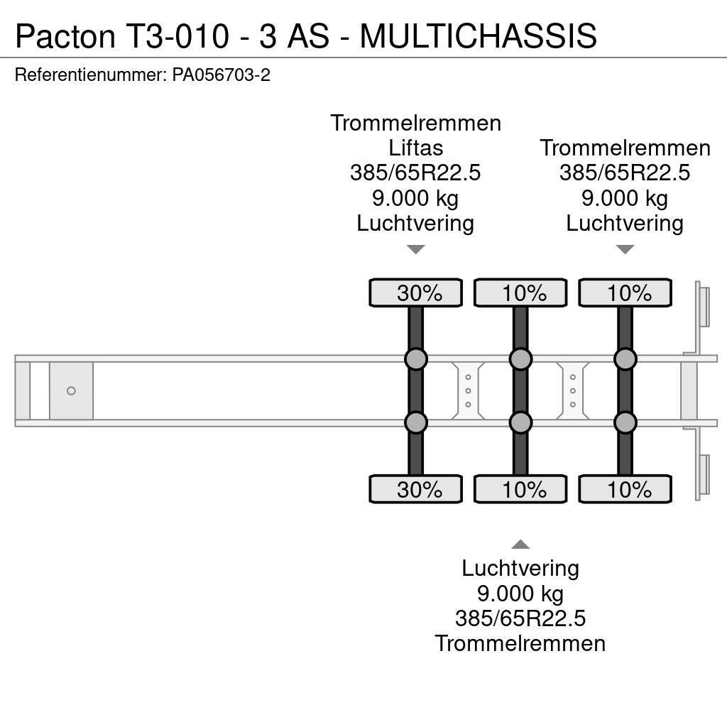 Pacton T3-010 - 3 AS - MULTICHASSIS Kontejnerske polprikolice