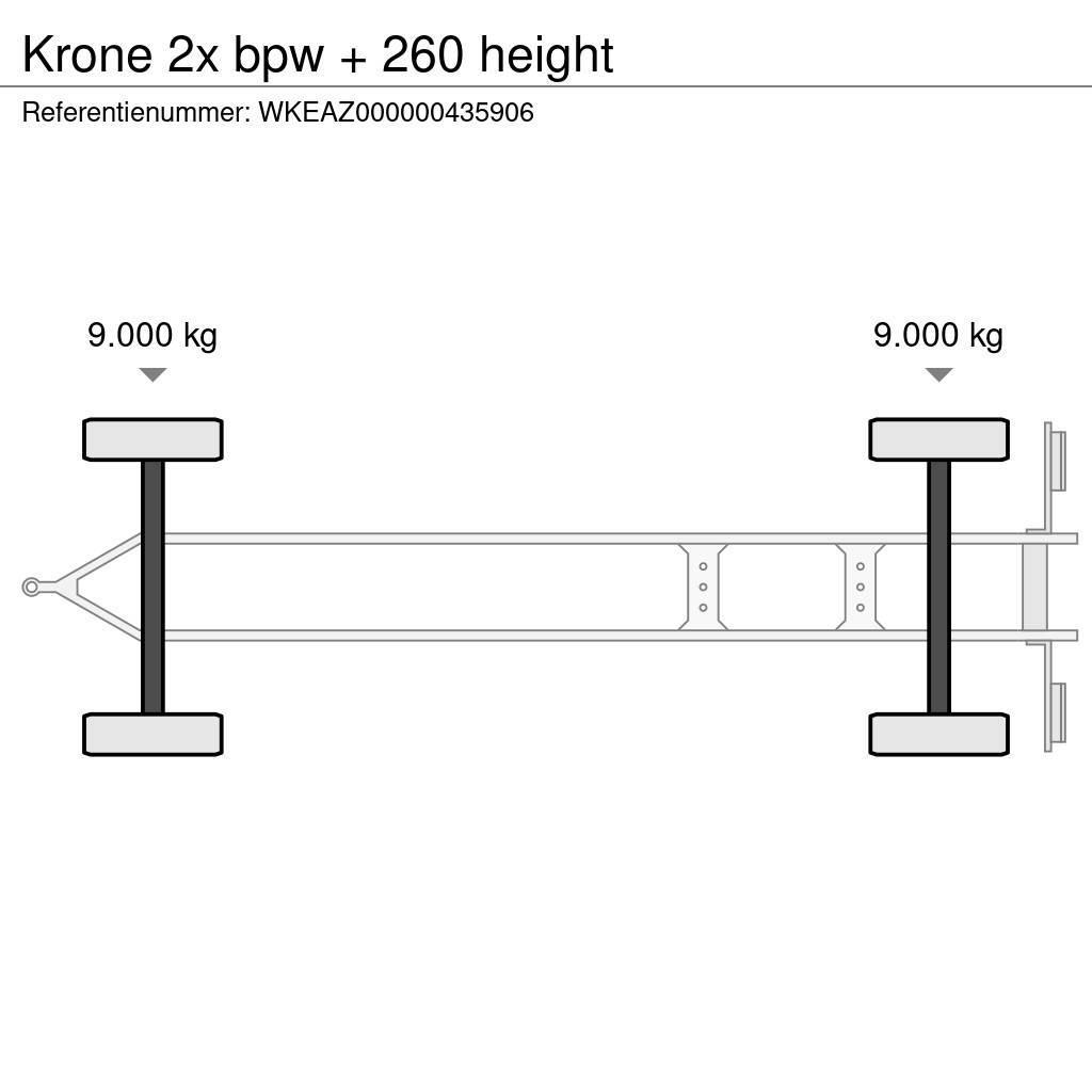 Krone 2x bpw + 260 height Prikolica s ponjavo