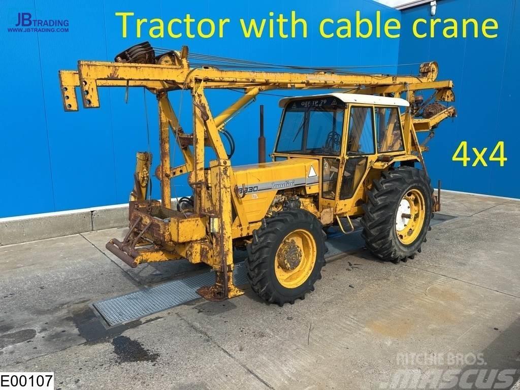 Landini 8830 4x4, Tractor with cable crane, drill rig Traktorji
