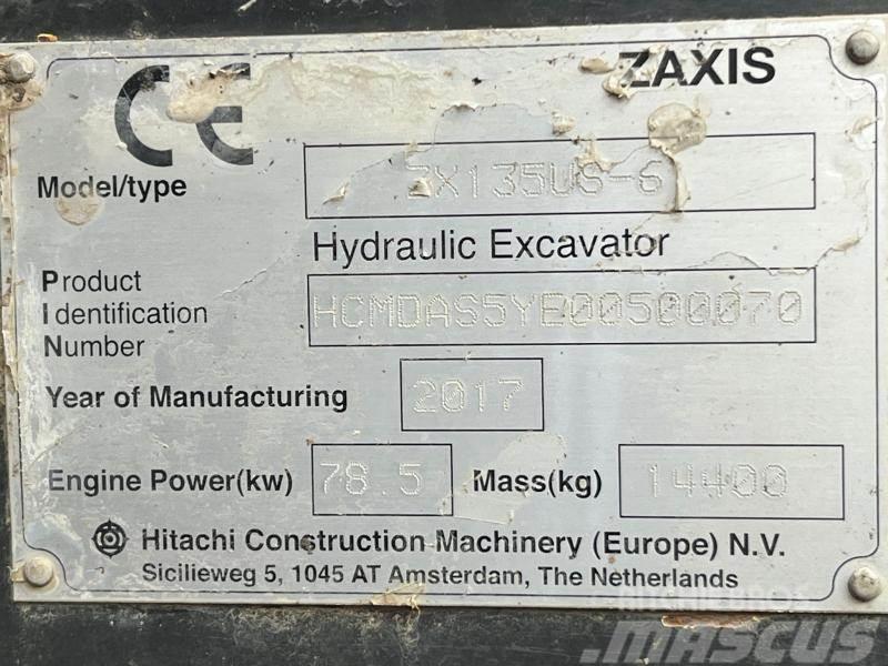 Hitachi Pelle sur chenille ZX135 US 14T Bagri goseničarji