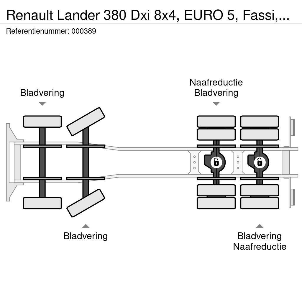 Renault Lander 380 Dxi 8x4, EURO 5, Fassi, Remote, Steel S Tovornjaki s kesonom/platojem