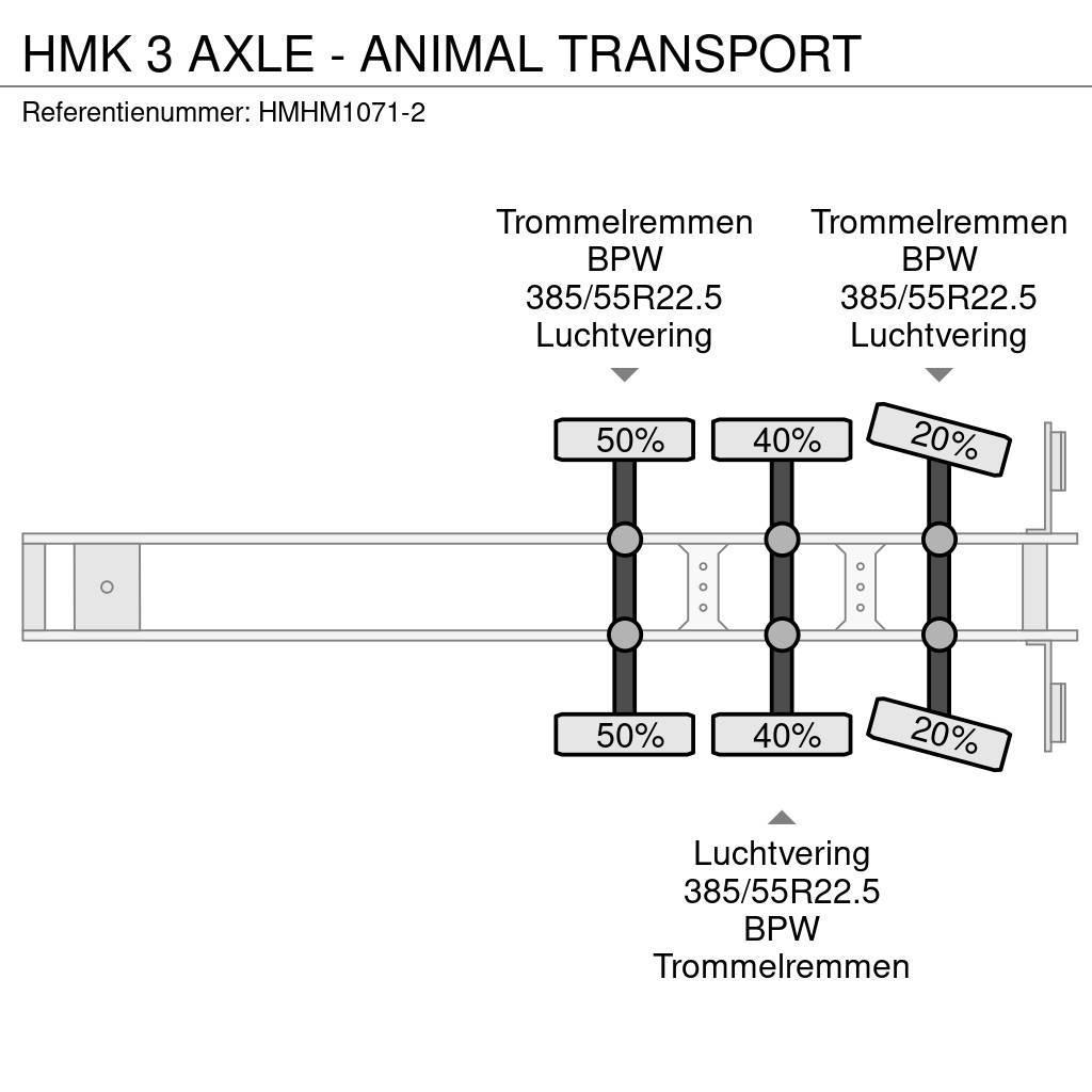  HMK 3 AXLE - ANIMAL TRANSPORT Polprikolice za prevoz živine