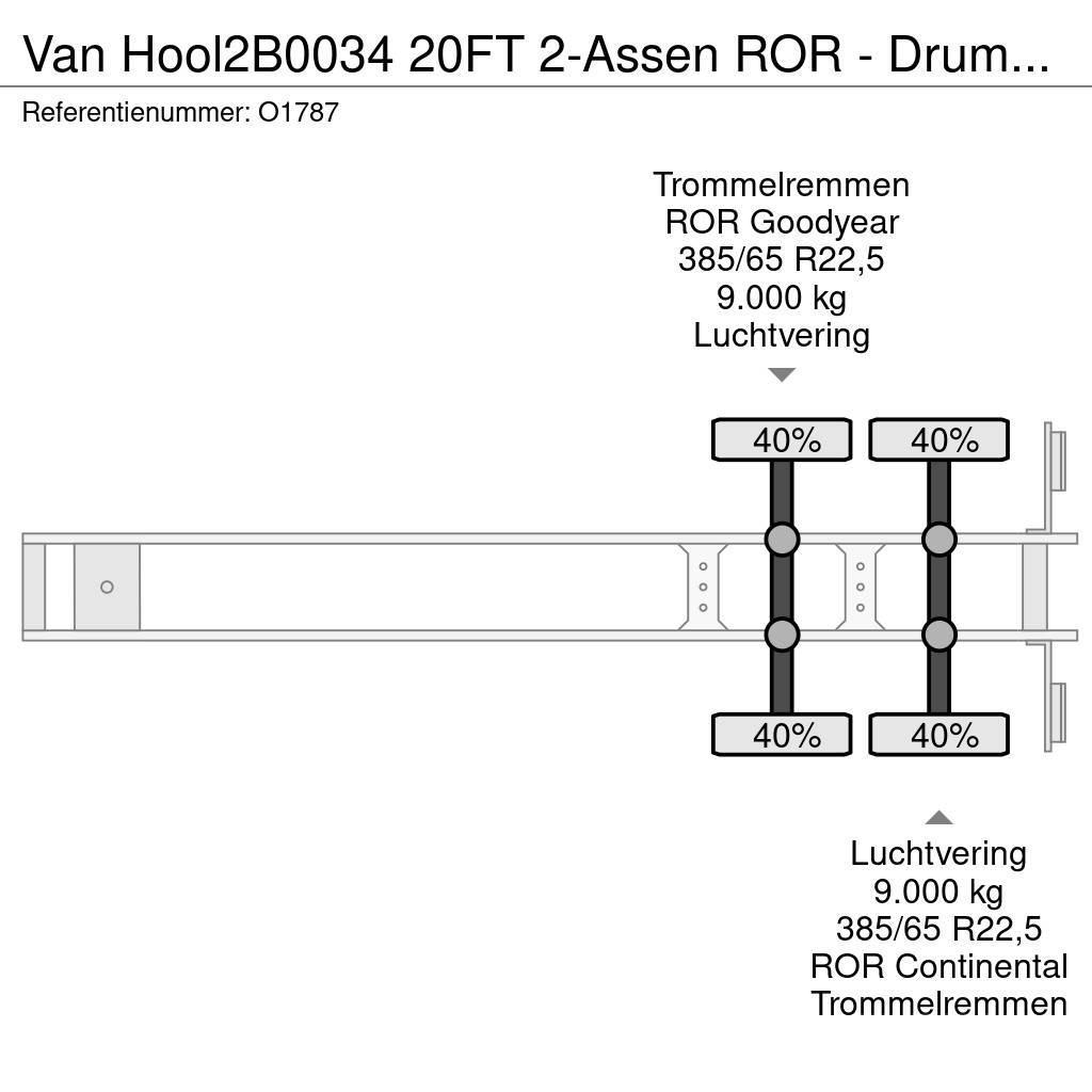 Van Hool 2B0034 20FT 2-Assen ROR - DrumBrakes - Airsuspensi Kontejnerske polprikolice