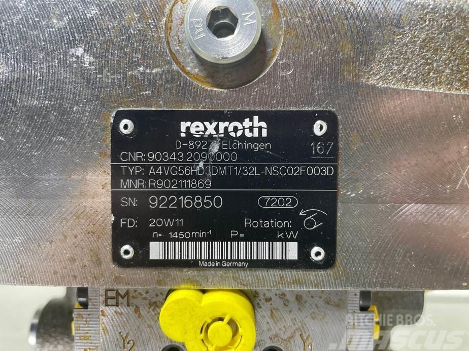 Rexroth A4VG56HD3DMT1/32L-R902111869-Drive pump/Fahrpumpe Hidravlika