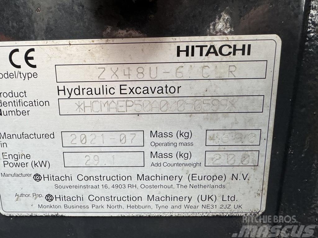 Hitachi zx48U-6 Mini bagri <7t