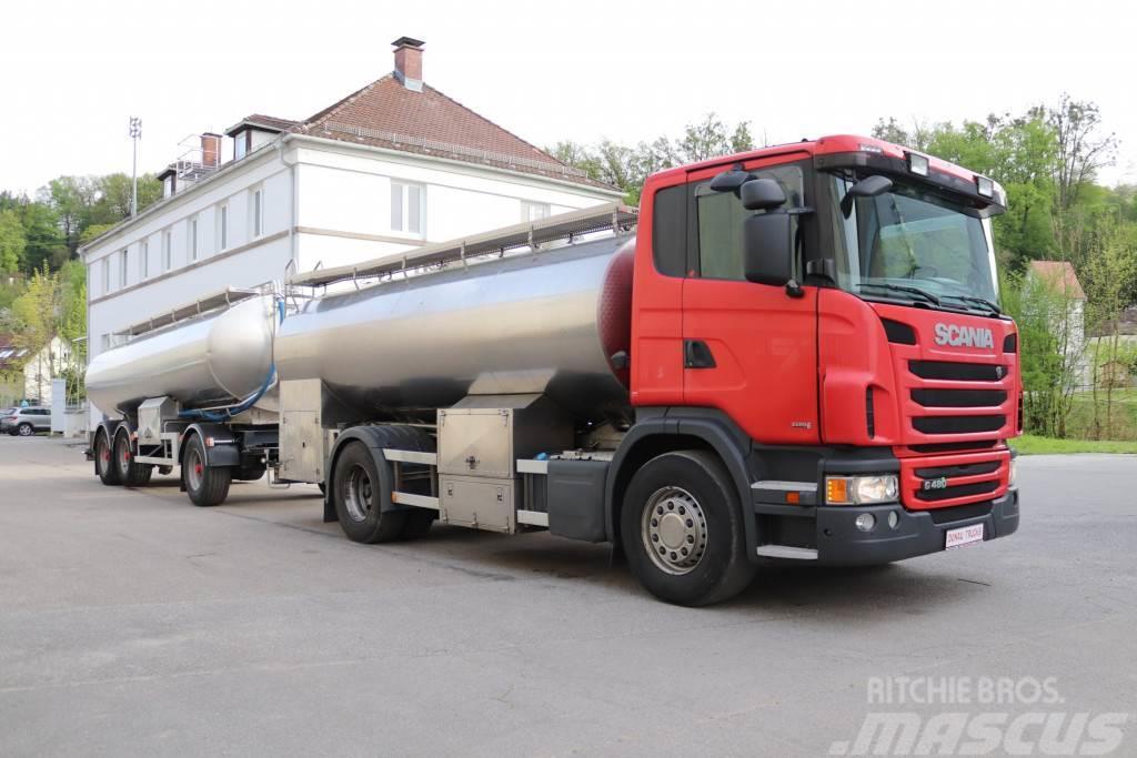 Scania G480 Milchtank isoliert Lkw + Anhänger Tovornjaki cisterne