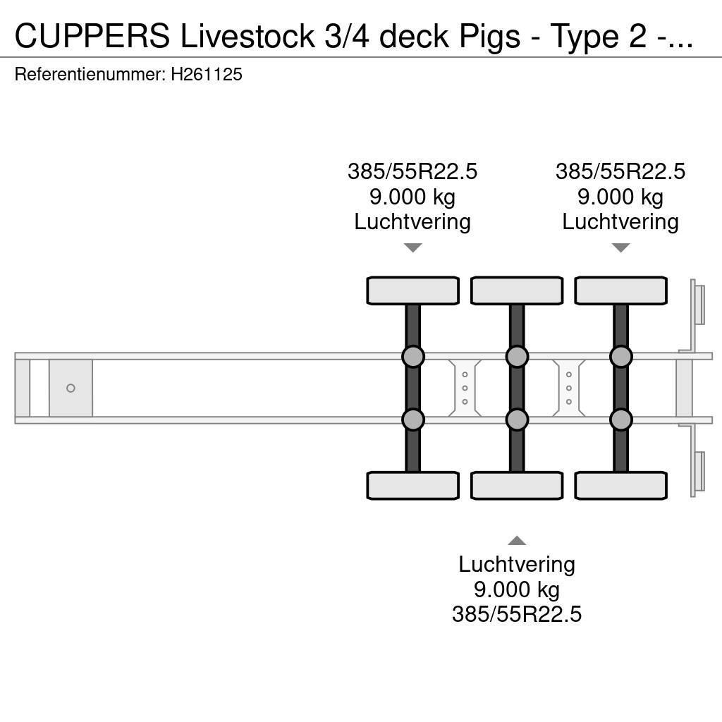  CUPPERS Livestock 3/4 deck Pigs  - Type 2 - Water Polprikolice za prevoz živine