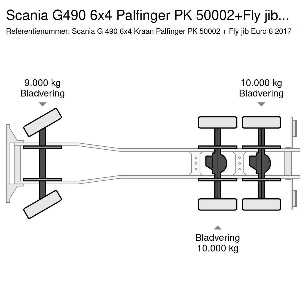 Scania G490 6x4 Palfinger PK 50002+Fly jib RETARDER Euro Rabljeni žerjavi za vsak teren
