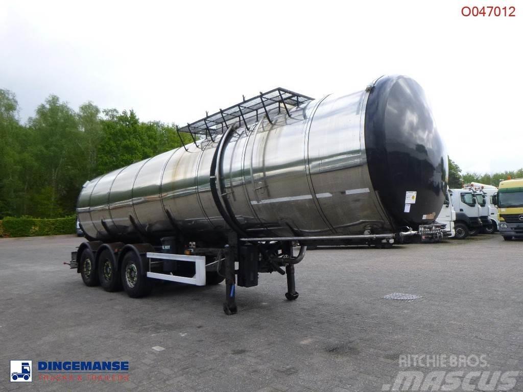 Metalovouga Bitumen tank inox 32 m3 / 1 comp + pump Polprikolice cisterne