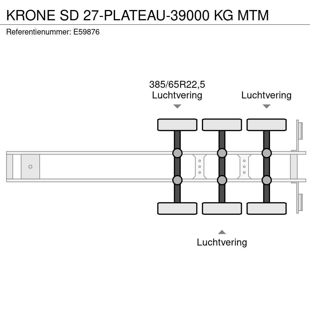 Krone SD 27-PLATEAU-39000 KG MTM Plato/keson polprikolice
