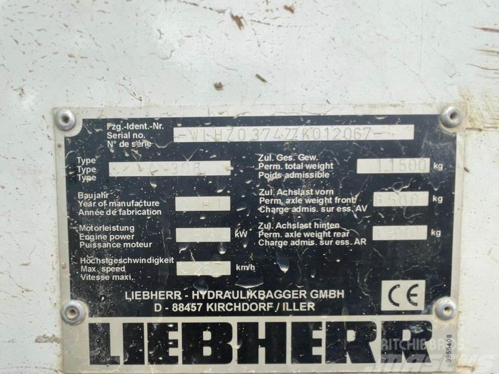 Liebherr A 308 Bagri na kolesih