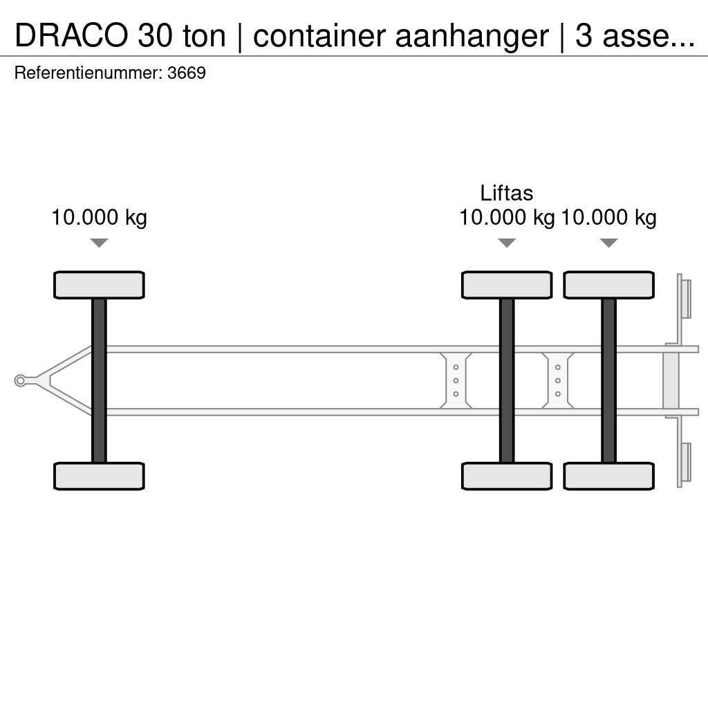 Draco 30 ton | container aanhanger | 3 asser overzetter Kontejnerske prikolice