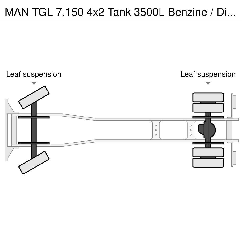 MAN TGL 7.150 4x2 Tank 3500L Benzine / Diesel Tovornjaki cisterne