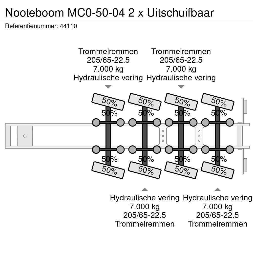Nooteboom MC0-50-04 2 x Uitschuifbaar Nizko noseče polprikolice