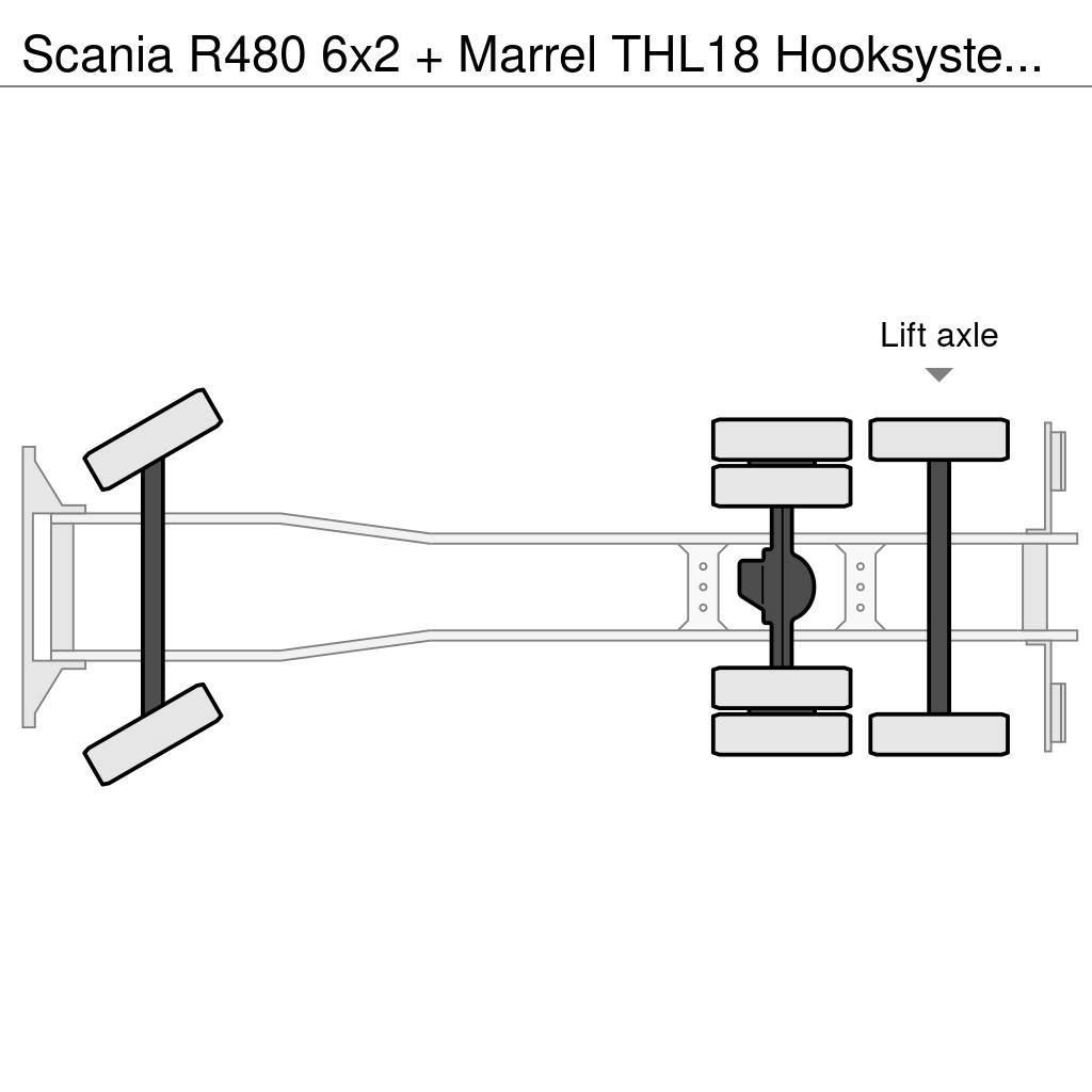 Scania R480 6x2 + Marrel THL18 Hooksystem (euro 5) Kotalni prekucni tovornjaki