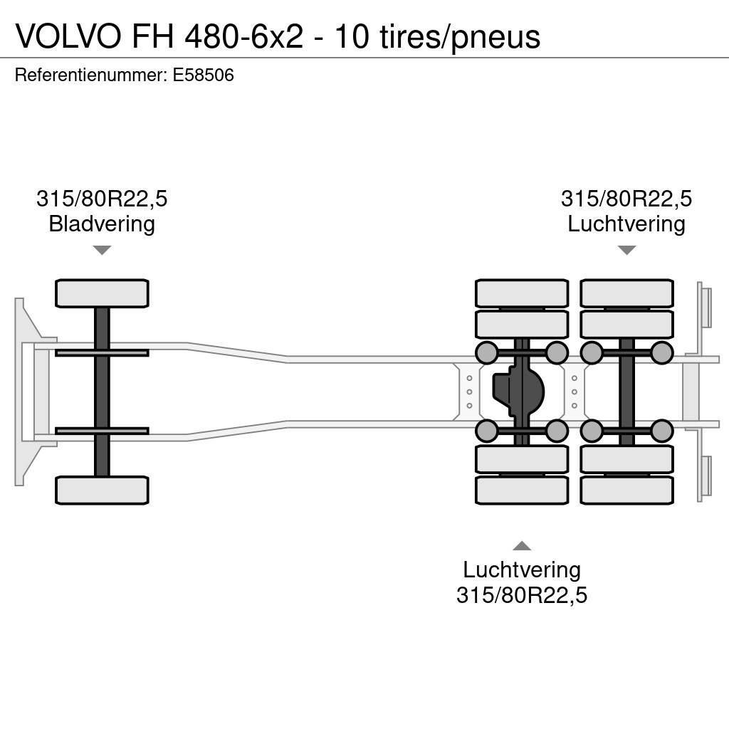 Volvo FH 480-6x2 - 10 tires/pneus Kontejnerski tovornjaki