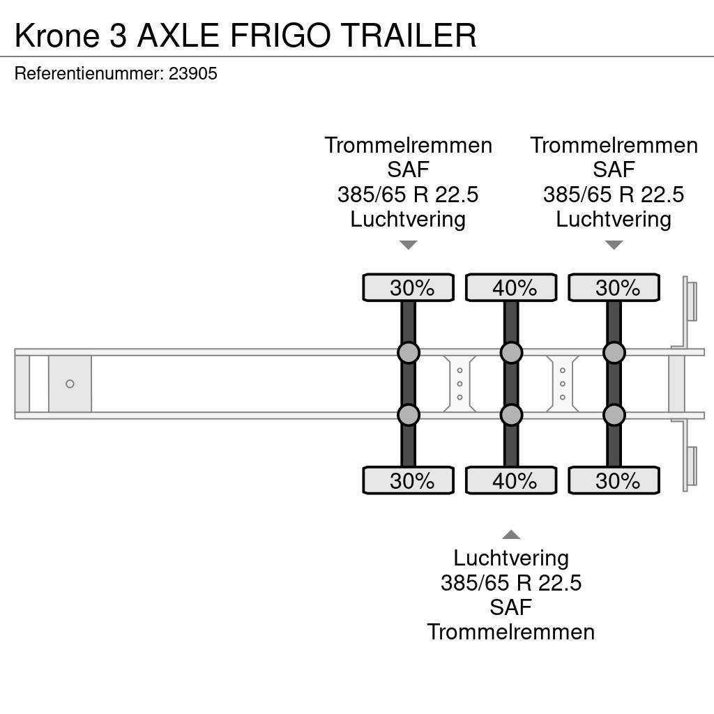 Krone 3 AXLE FRIGO TRAILER Hladilne polprikolice