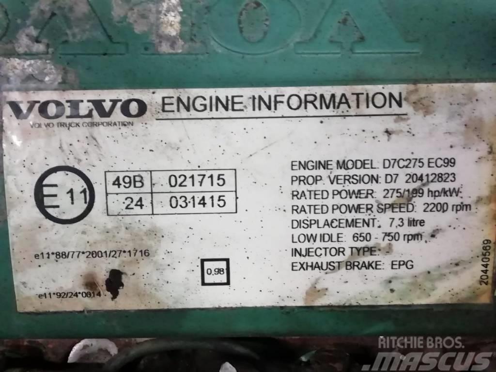 Volvo Engine D7C275 EPG EURO 3 Motorji