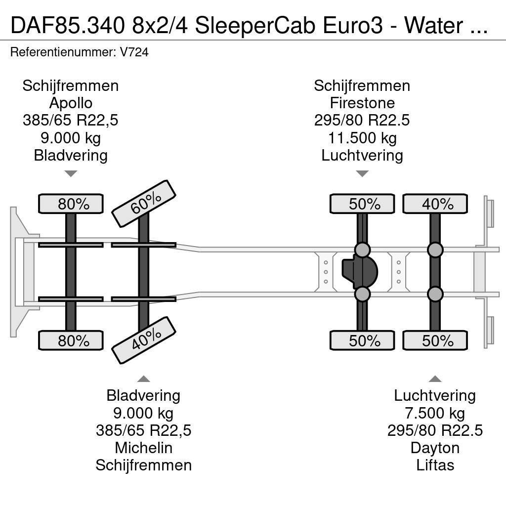 DAF 85.340 8x2/4 SleeperCab Euro3 - Water TankWagen 24 Tovornjaki cisterne