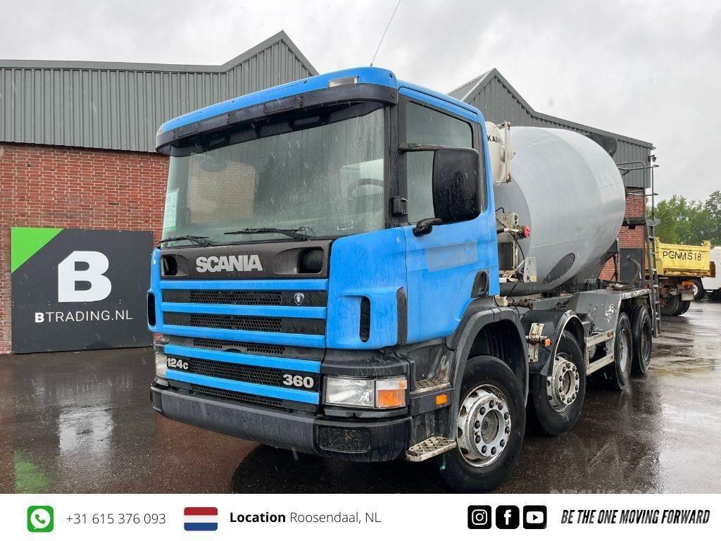 Scania P124-360 8x4 Concrete mixer 9m3 - Full steel - Big Avtomešalci za beton