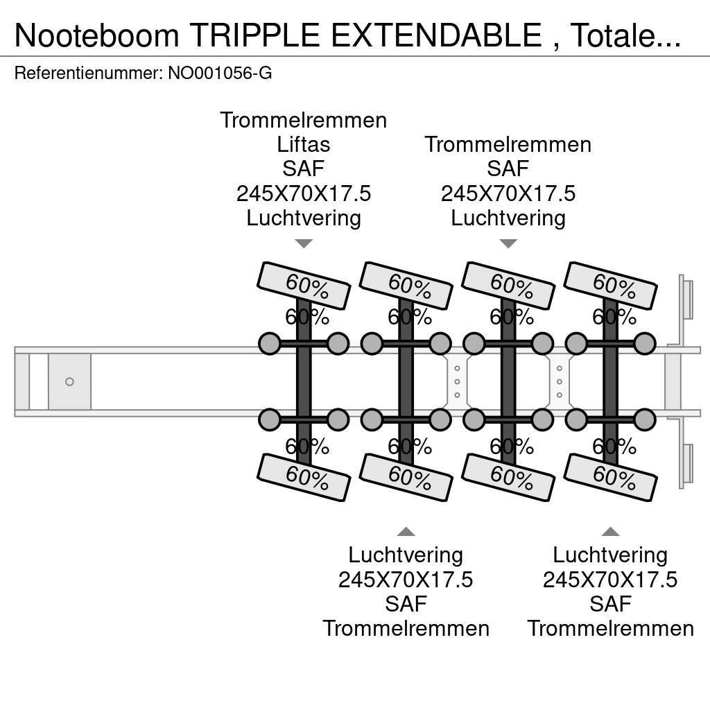 Nooteboom TRIPPLE EXTENDABLE , Totale 47,95 M 4 AXEL STEERIN Nizko noseče polprikolice