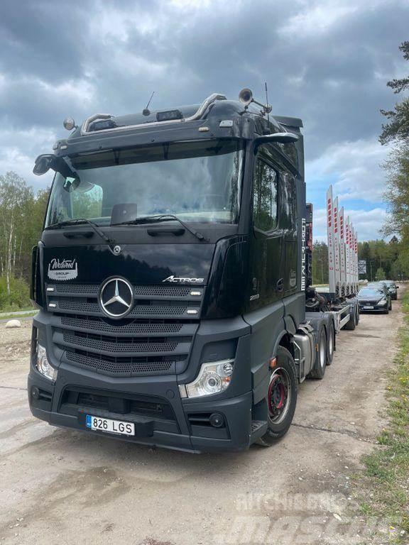 Mercedes-Benz Actros 2651 6x4 + CRANE + TRAILER Tovornjaki za hlode