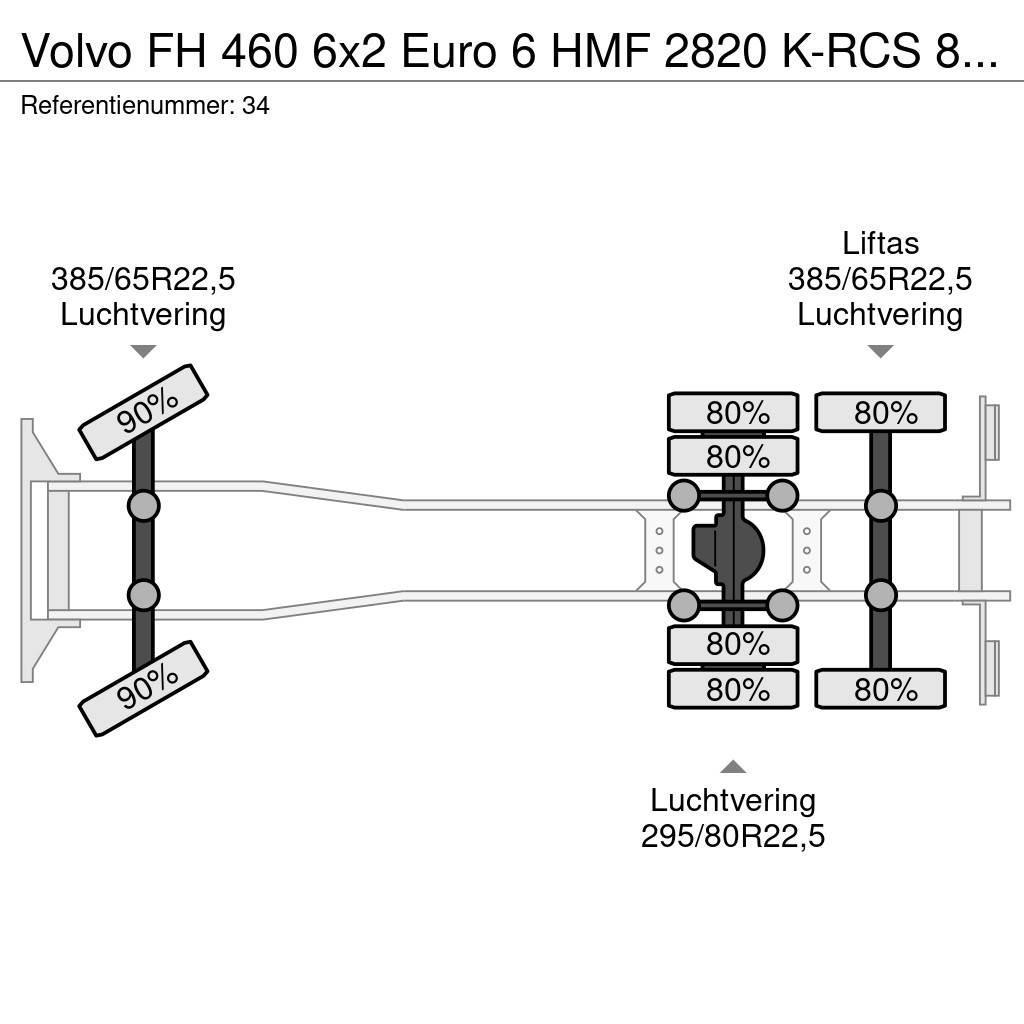 Volvo FH 460 6x2 Euro 6 HMF 2820 K-RCS 8 x Hydr Crane Ye Rabljeni žerjavi za vsak teren