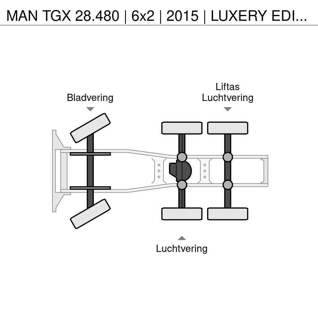 MAN TGX 28.480 | 6x2 | 2015 | LUXERY EDITION | Vlačilci
