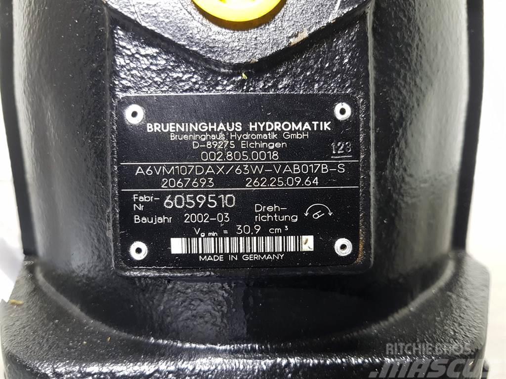 Brueninghaus Hydromatik A6VM107DAX/63W - Drive motor/Fahrmotor/Rijmotor Hidravlika