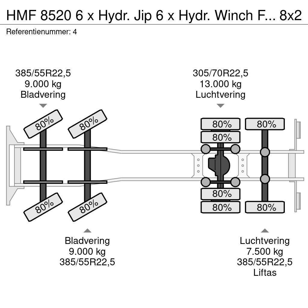 HMF 8520 6 x Hydr. Jip 6 x Hydr. Winch Frontabstutzung Rabljeni žerjavi za vsak teren