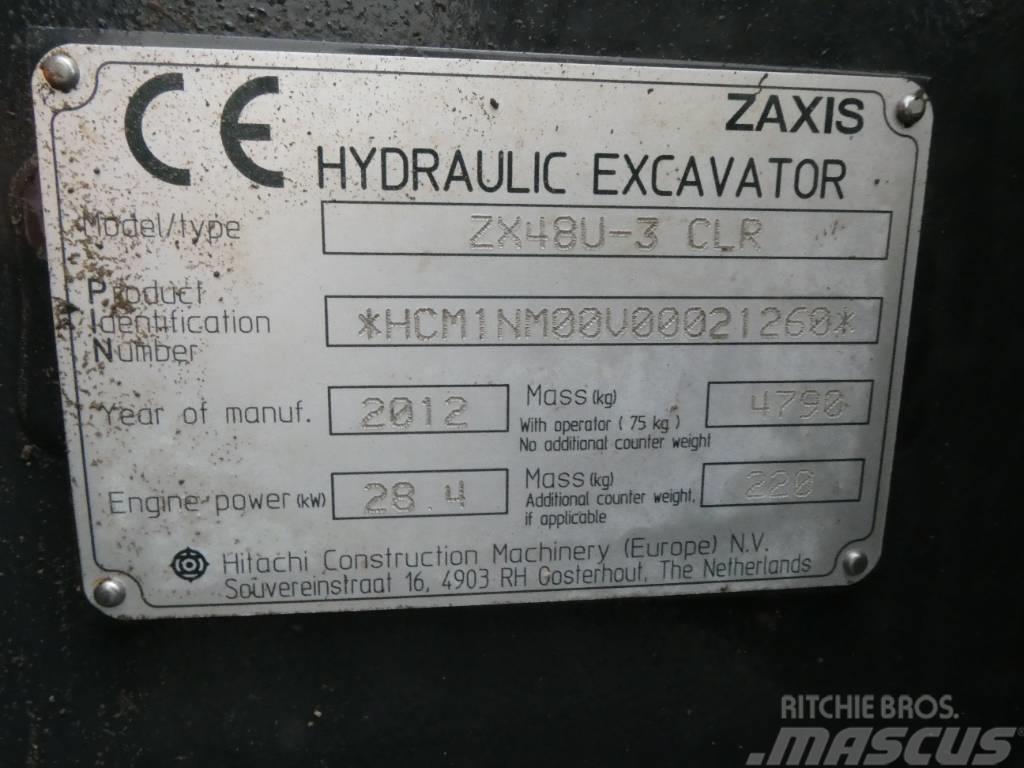 Hitachi ZX 48 U-3 Mini bagri <7t