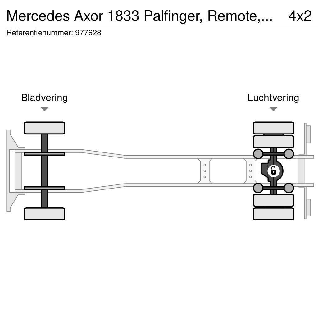 Mercedes-Benz Axor 1833 Palfinger, Remote, Manual, RVS loading p Kiper tovornjaki