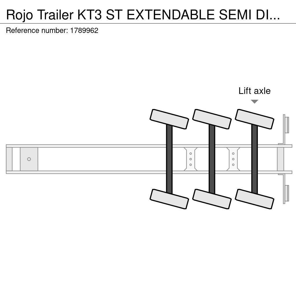Rojo Trailer KT3 ST EXTENDABLE SEMI DIEPLADER/TIEFLADER/LOWLOAD Nizko noseče polprikolice