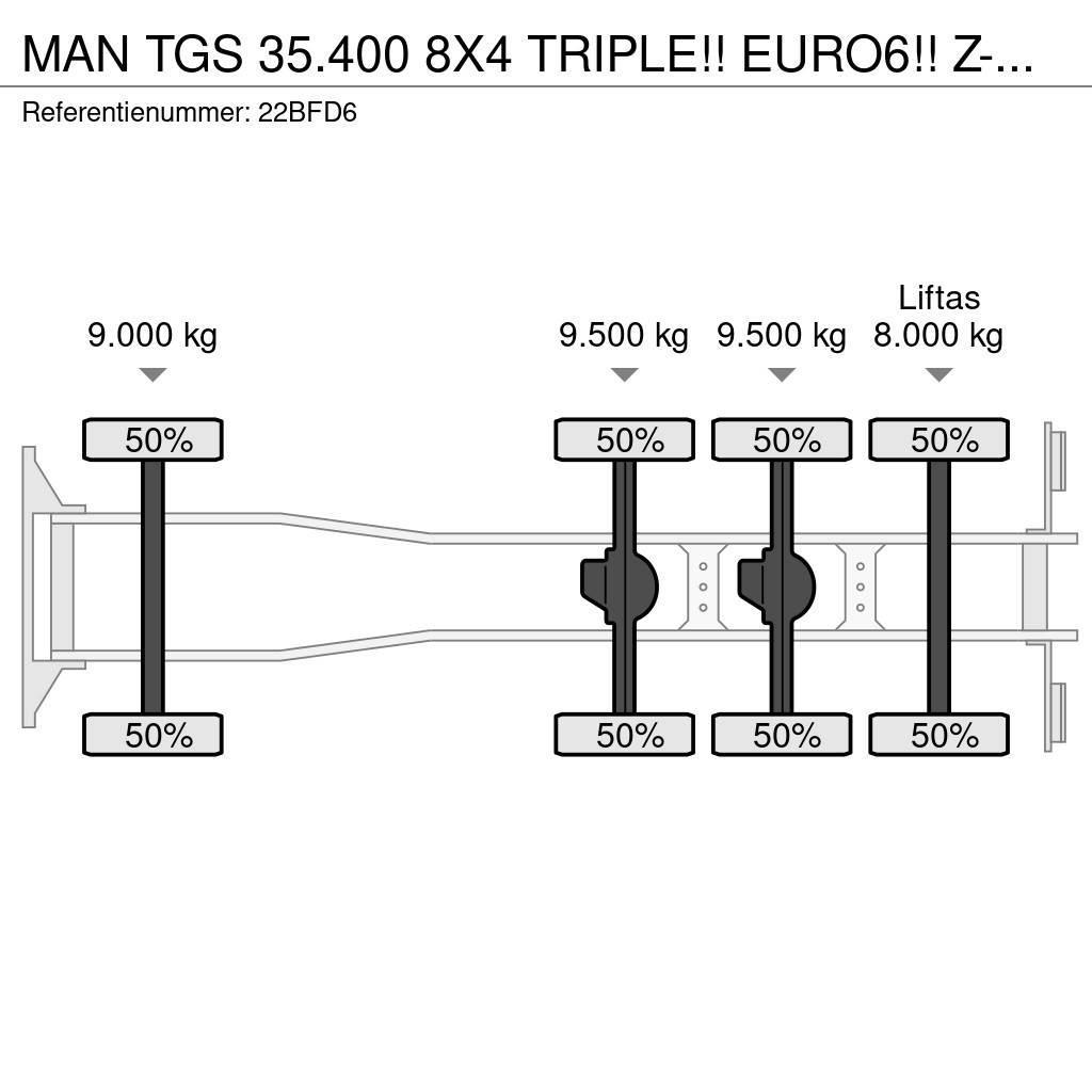 MAN TGS 35.400 8X4 TRIPLE!! EURO6!! Z-KRAAN/KIPPER!!TO Kiper tovornjaki