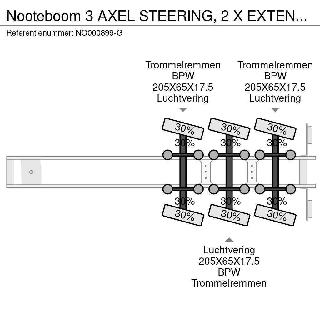 Nooteboom 3 AXEL STEERING, 2 X EXTENDABLE, LENGTH 10.9 M + 8 Nizko noseče polprikolice