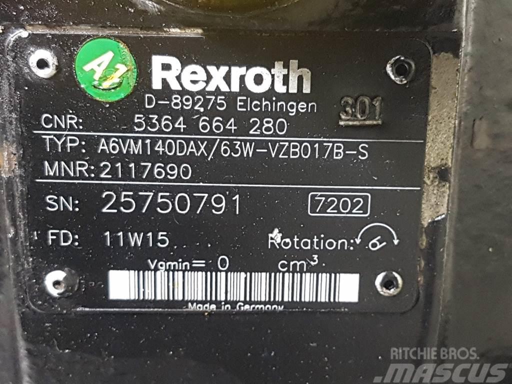 Terex TL210-5364664280-Rexroth A6VM140DAX/63-Drive motor Hidravlika