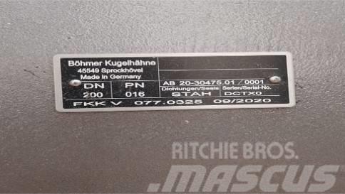  Robinet à boisseau BOHMER FKKV DN 200 PN16 Oprema visokotlačnih čistilcev
