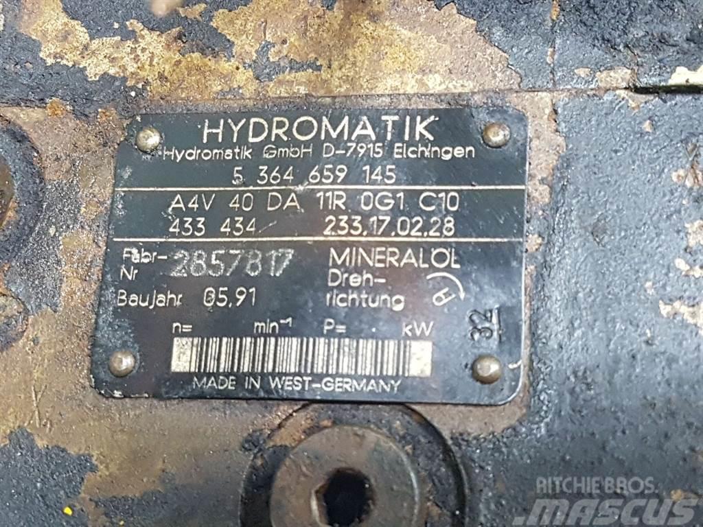 Schaeff HML25-Hydromatik A4V40DA11R0G1C10-Drive pump Hidravlika