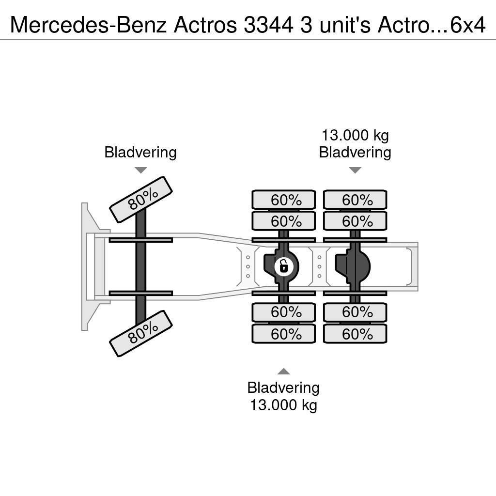 Mercedes-Benz Actros 3344 3 unit's Actros 3344 6x4 Kippydraulik Vlačilci