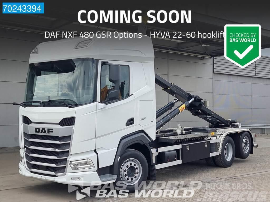 DAF XF 480 6X2 NEW HYVA 22-60 ACC GSR Options Lift-Len Kotalni prekucni tovornjaki