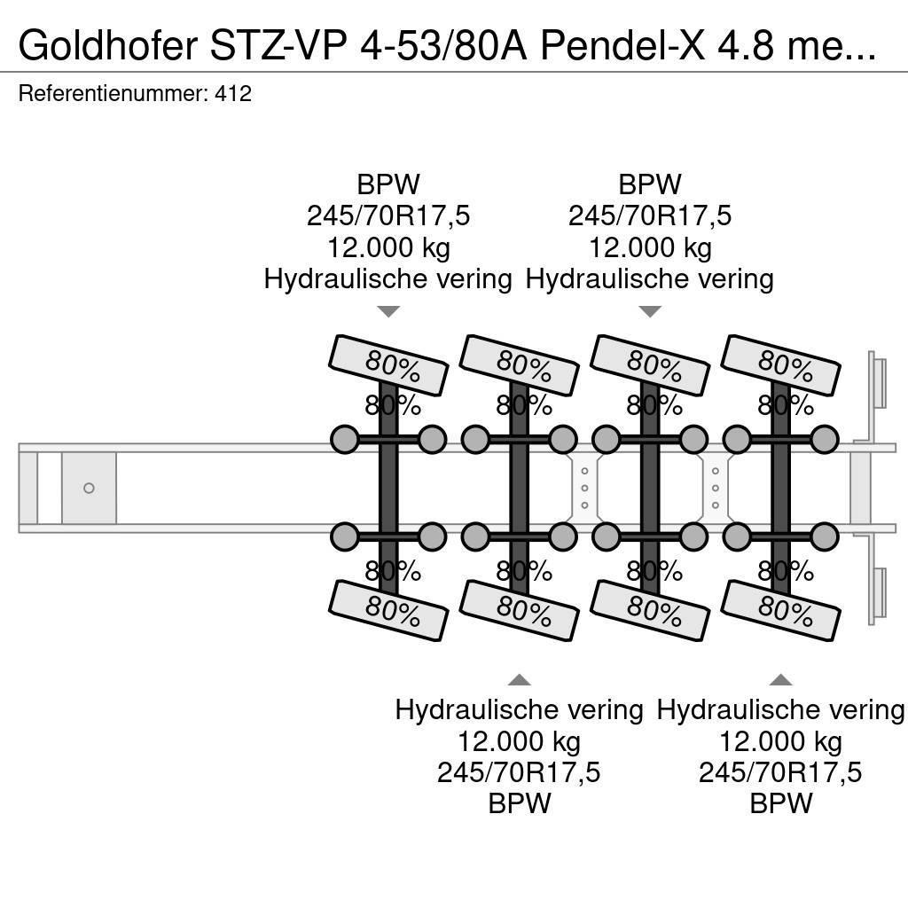 Goldhofer STZ-VP 4-53/80A Pendel-X 4.8 meter Extand! Nizko noseče polprikolice