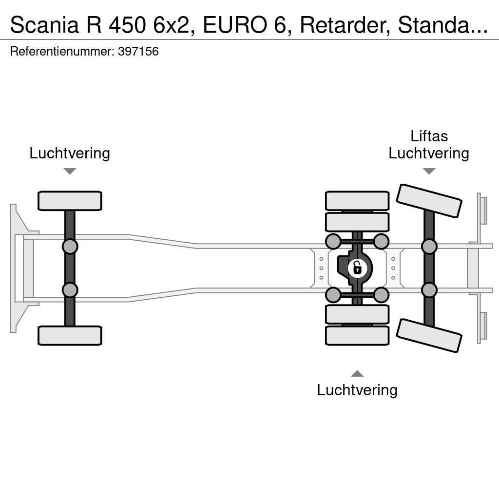 Scania R 450 6x2, EURO 6, Retarder, Standairco, Combi Tovornjaki s ponjavo