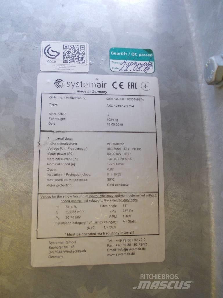  Systemair AXC 1250 12/27° 4 Druga podzemna oprema