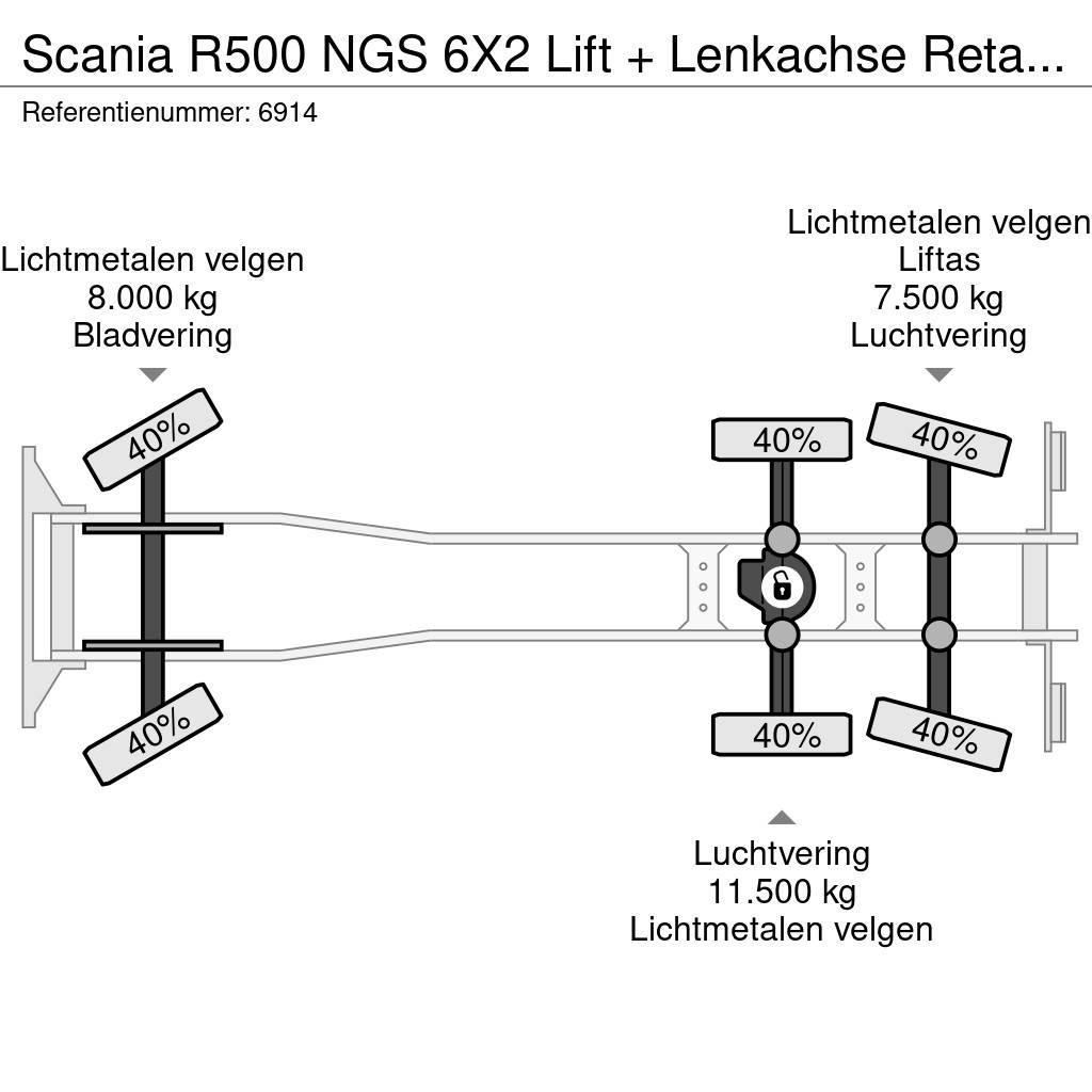 Scania R500 NGS 6X2 Lift + Lenkachse Retarder Alcoa, Top Tovornjaki-šasije