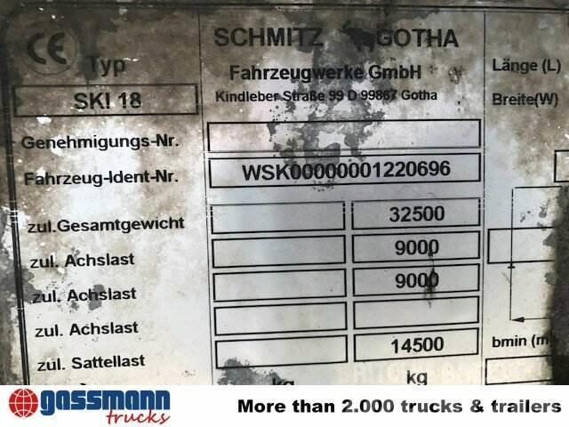 Schmitz SKI 18 SL06-7.2 Alumulde mit Stahlboden ca. 25m³ Polprikolice prekucniki - kiper