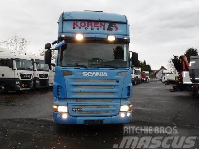 Scania R420LB6x2MLB Blau Baggerpritsche Tovornjaki s kesonom/platojem