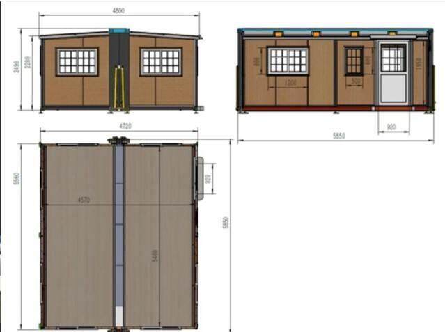  2023 4.7 m x 5.85 m Folding Portable Building (Unu Drugo
