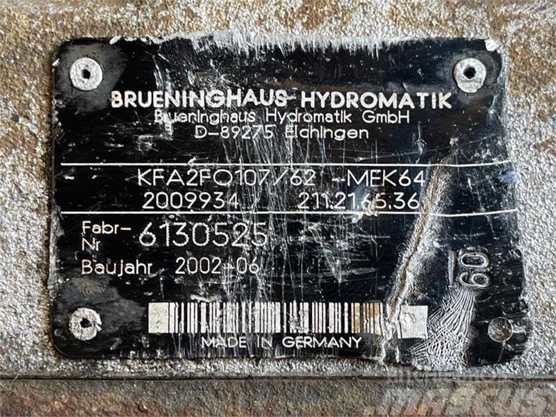 Brueninghaus Hydromatik BRUENINGHAUS HYDROMATIK HYDRAULIC PUMP KFA2FO107 Hidravlika