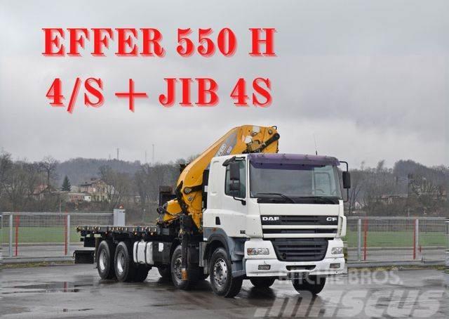 DAF CF 85.480 * EFFER 550 H 4/S+JIB 4S* FUNK / 8x4 Tovornjaki z žerjavom