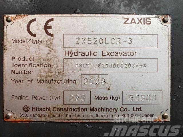 Hitachi ZX520 LCR-3 **BJ. 2008 *17454H/Klima/TOP Zustand Bagri goseničarji